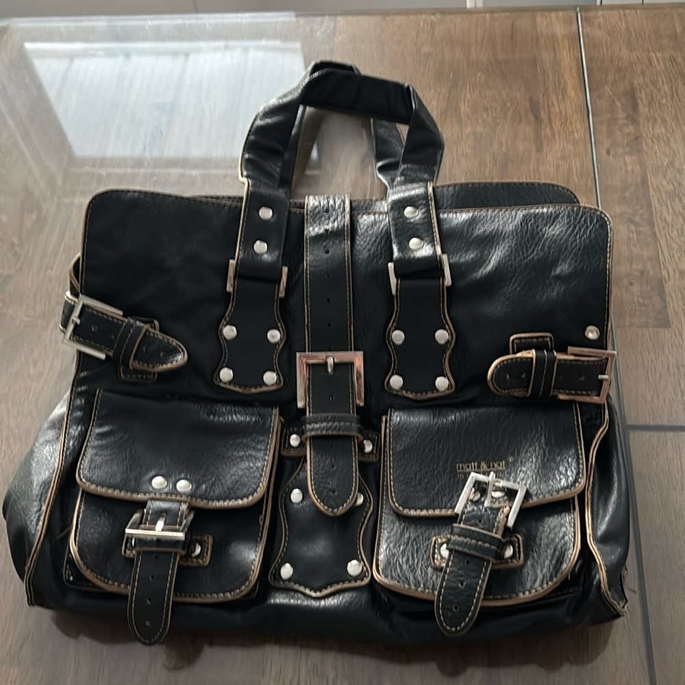 Black Matt & Nat Over the Shoulder Bag